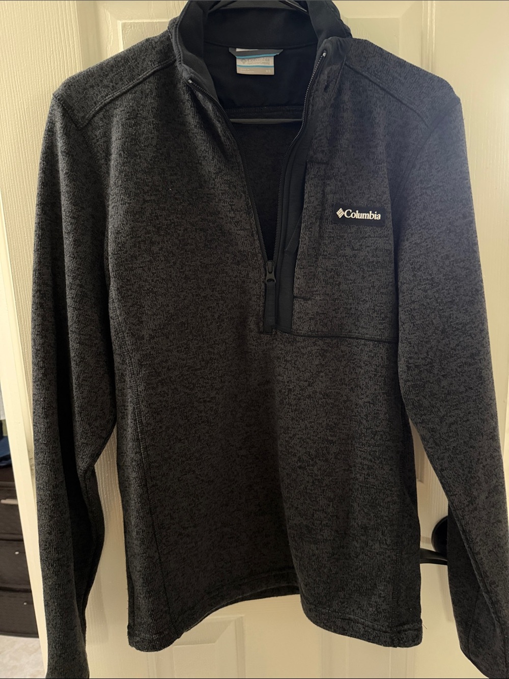 Columbia Men's Charcoal Gray Quarter-Zip Fleece Pullover